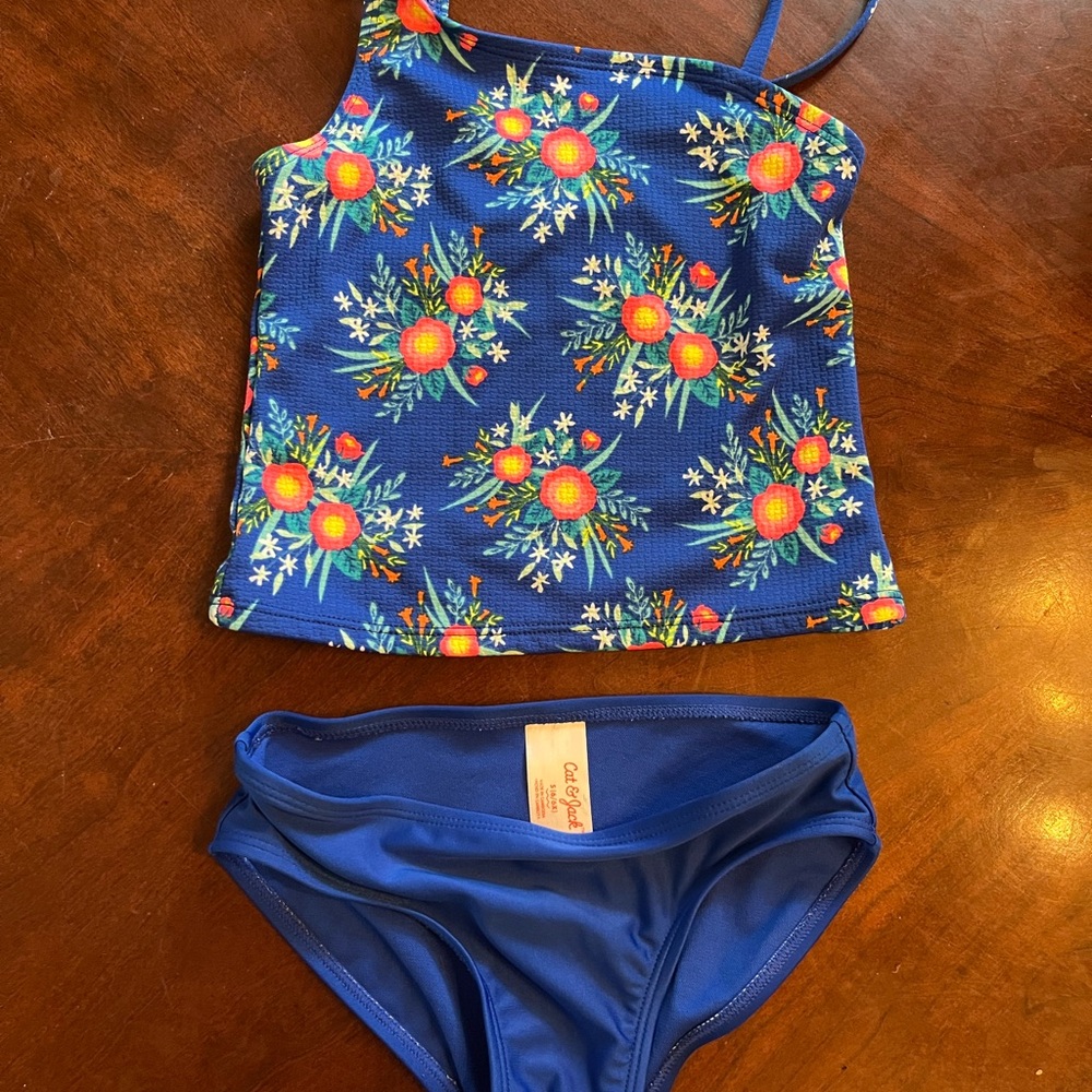 Cat & Jack Blue and Red Bikini Swim Set